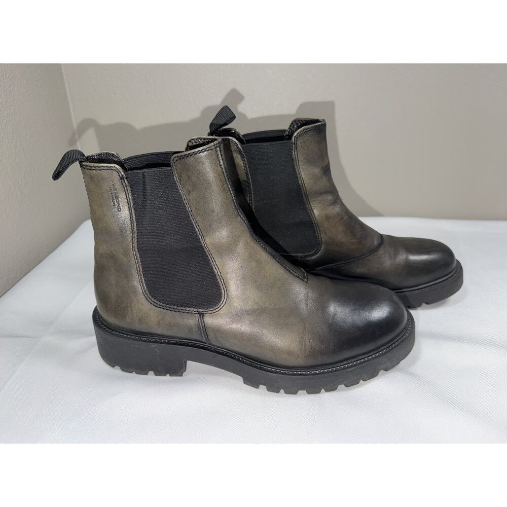 Vagabond Women’s Chelsea Ankle Boots 38 7.5 Brown Black Burnished Leather Lug